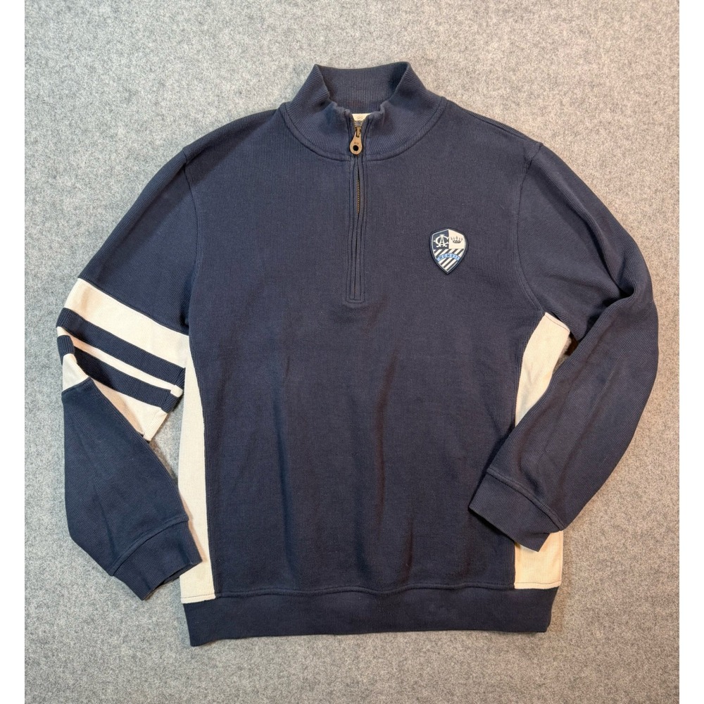American Classics Russell‎ Simmons Mens Navy Blue Quarter Zip Pullover Sweater L